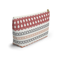 Ribbon Candy Accessory Pouch w T-bottom in Red